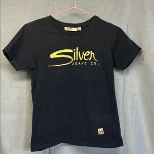 Silver Jeans Kids Navy Tee with Gold Logo